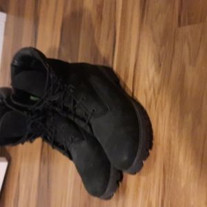8" black Timberland Boots
